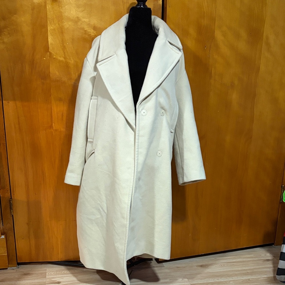 Zara oversized heavy pea coat